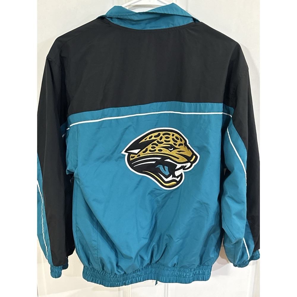 Vintage Reebok Jacksonville Jaguars Jacket Full Zip Windbreaker Youth‎ Large EUC